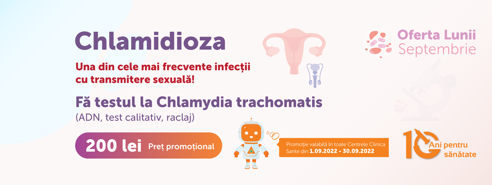 promo image Chlamidioza, una din cele mai frecvente infecții cu transmitere sexuală