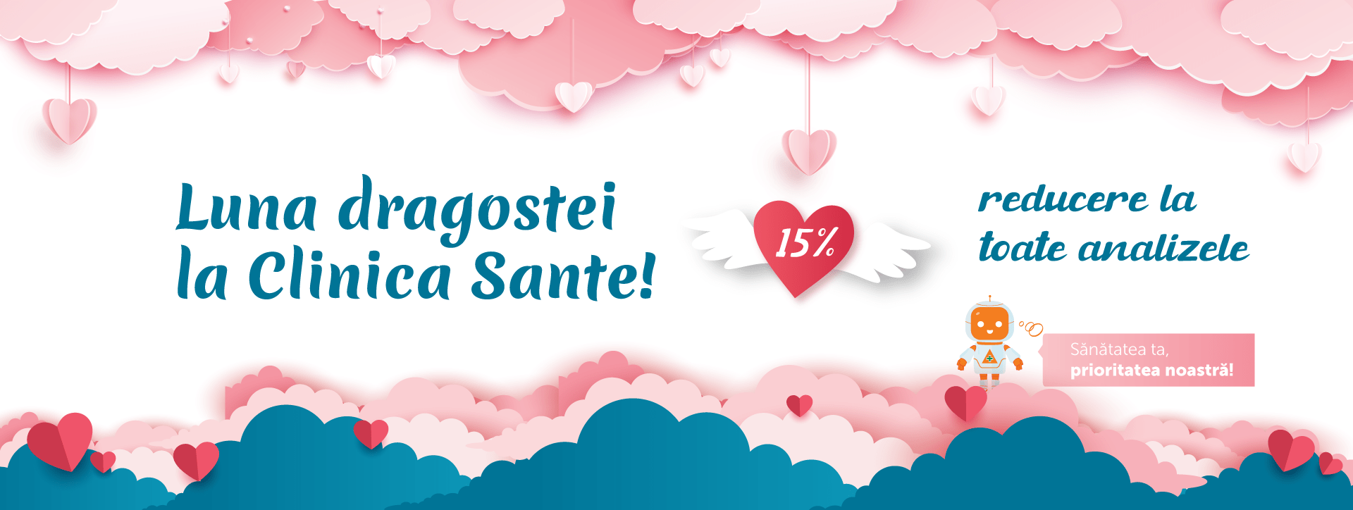 promo image Luna dragostei la Clinica Sante! -15% reducere la analize pentru toate cuplurile