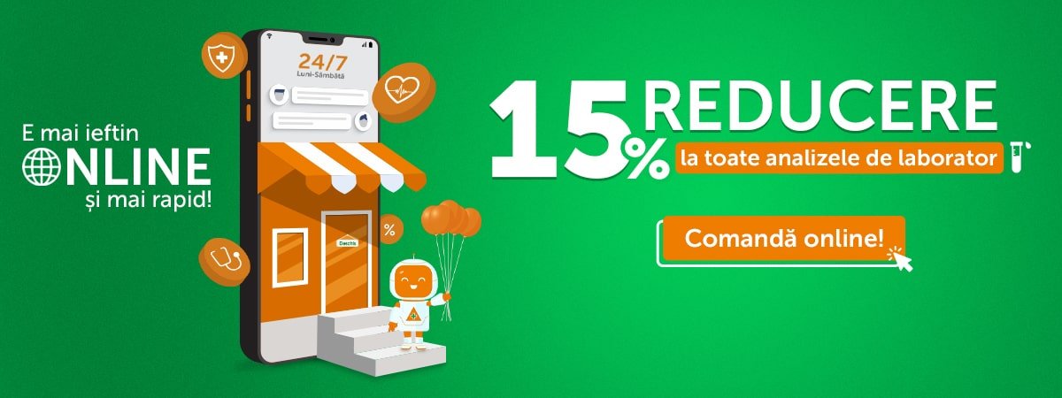 Comandă ANALIZE online cu 15 % reducere!